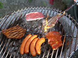 Grillen Sommer Fussball Grillrost Reinigen