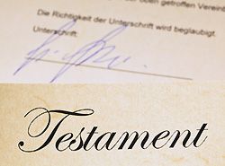 Erbschaft Testament leichter auffindbar
